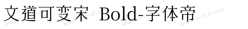 文道可变宋 Bold字体转换